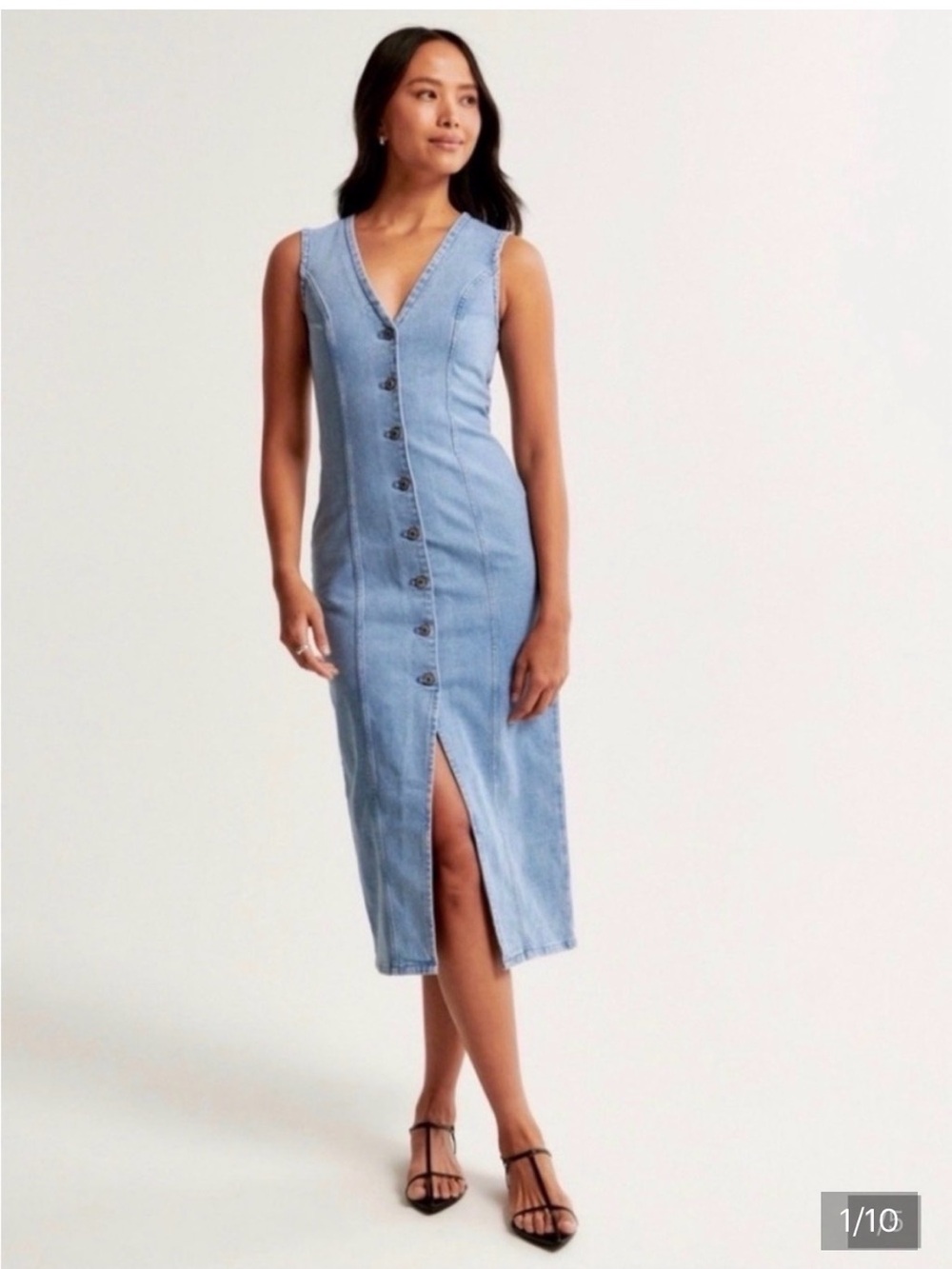 Abercrombie & Fitch Mara Denim Midi Dress